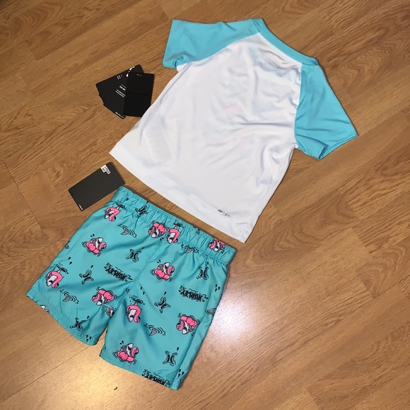 NWT Hurley 2 Piece Set - Shirt and Shorts (UPF 50+ made with Nike Dri-Fit) , 2T - Picture 7 of 8